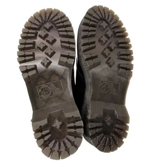 Dr. Martens Quad Black Leather Platform Derby shoes 1461 Unisex M 8 / W 9 - Picture 7 of 10